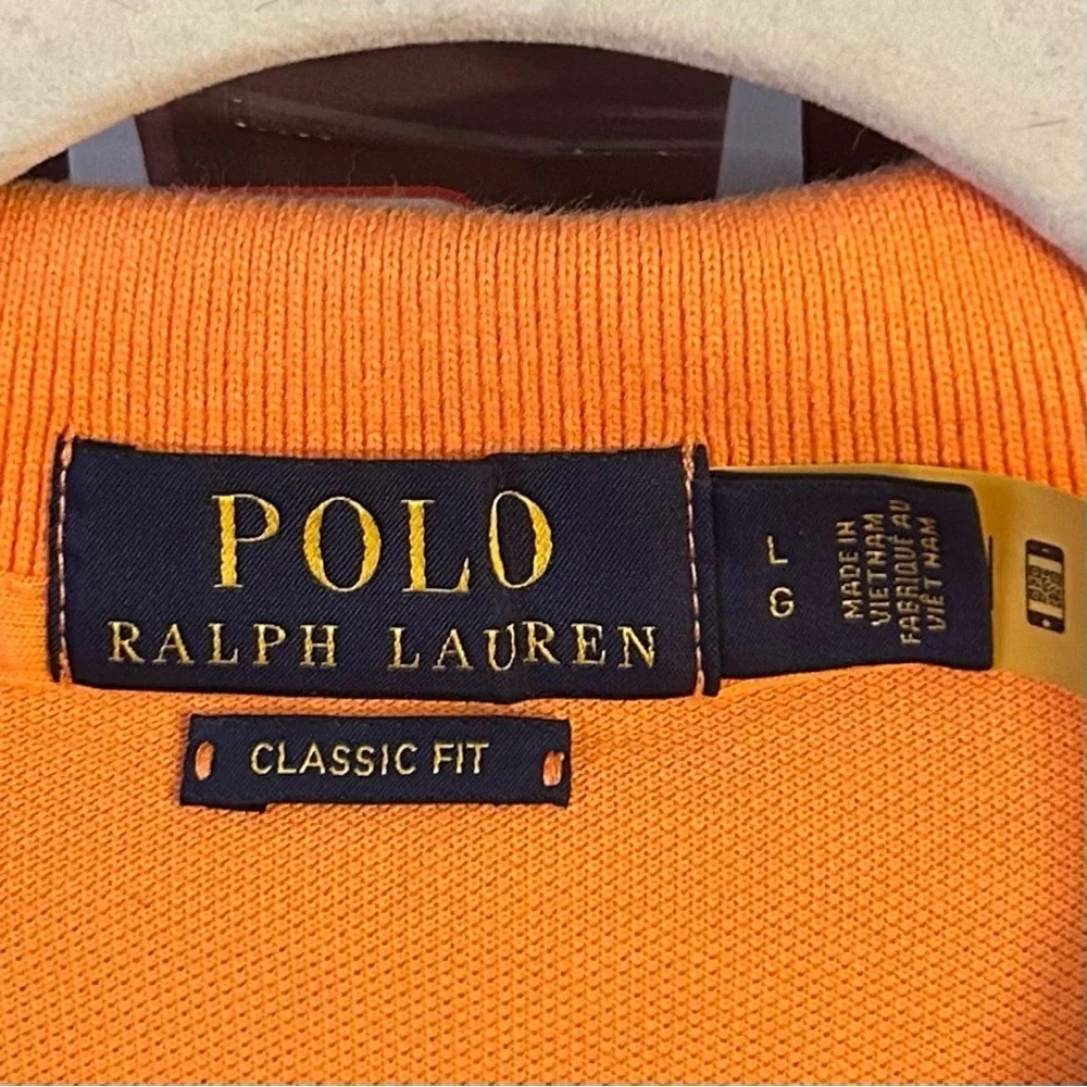 Ralph Lauren Men's Bright Orange Polo Shirt